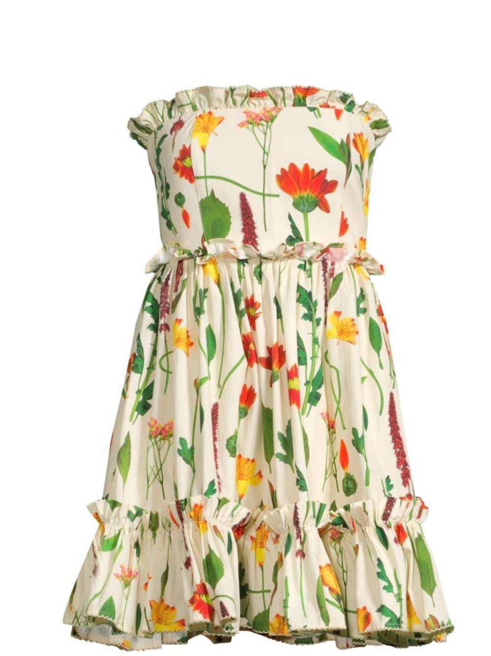 Agua by Agua Bendita Women's Rosa Primavera Ruffled Mini Dress In Neutral